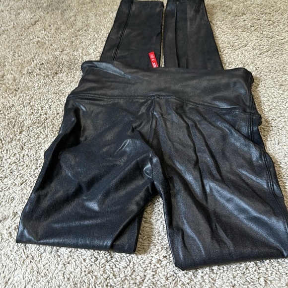 SPANX Faux Leather High Rise Leggings Black Women’s Size Small - Picture 5 of 5